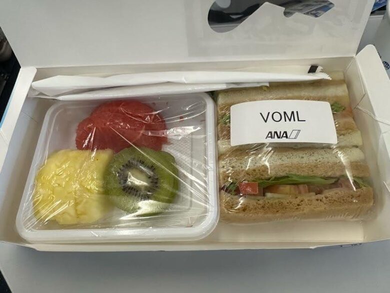 ベジタリアン食のサンドイッチ