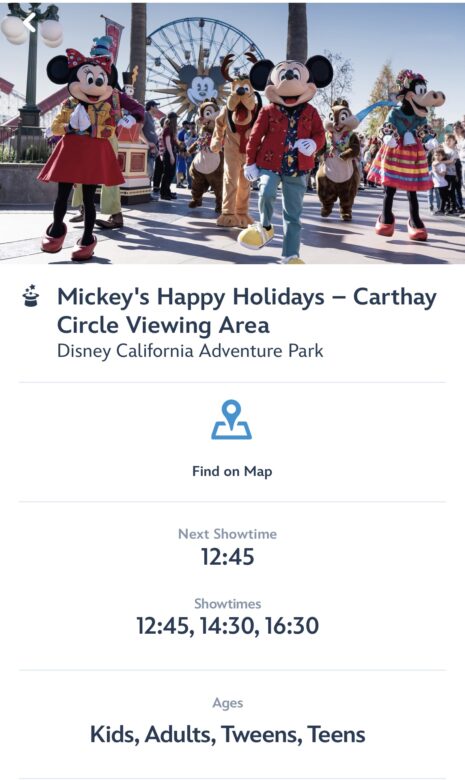 Mickey's Happy Holidays-Carthay Circle Viewing Area